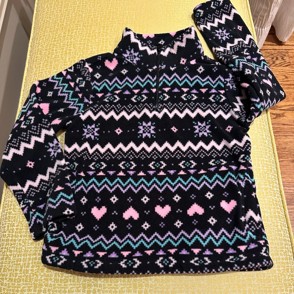 2/$10 Place Black and Pink Chevron Fleece